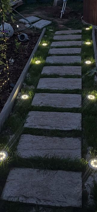 Lampki LED ozdoby wbijane do ogrodu zestaw 12 szt białe