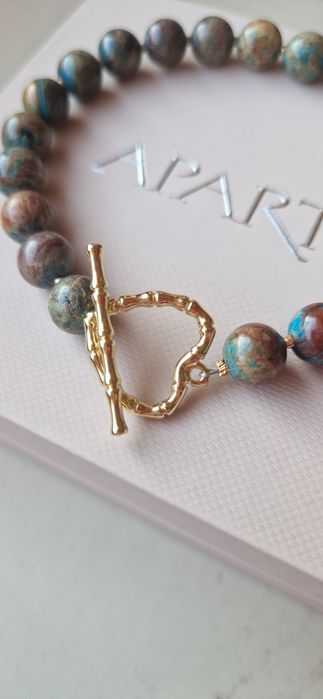 Bransoletka turkus afrykański ozdobne zapięcie  serce  jak Apart