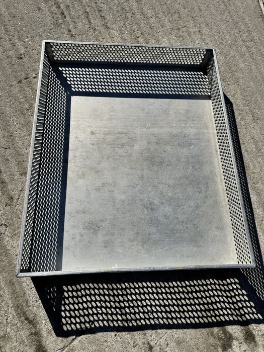 Skrzynie tace nierdzewne aluminium 3szt