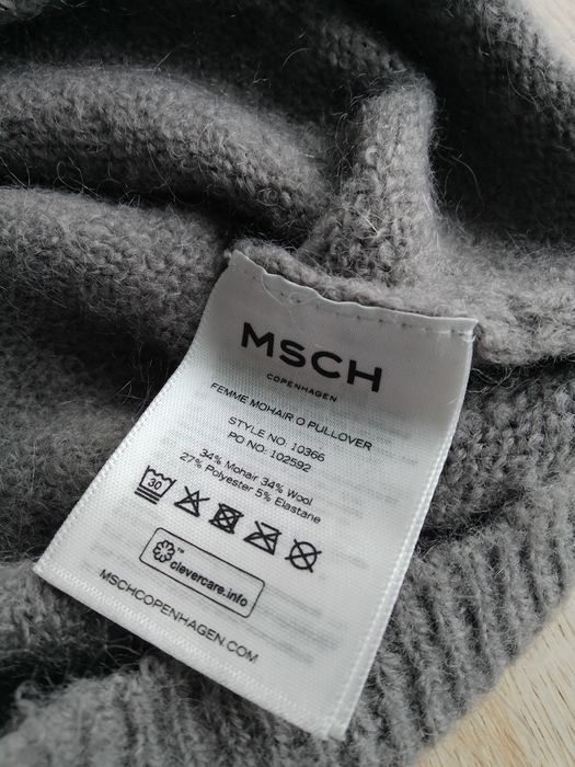 Moss Copenhagen Moher Wełna Pullover MSCH miękki moherowy sweterek