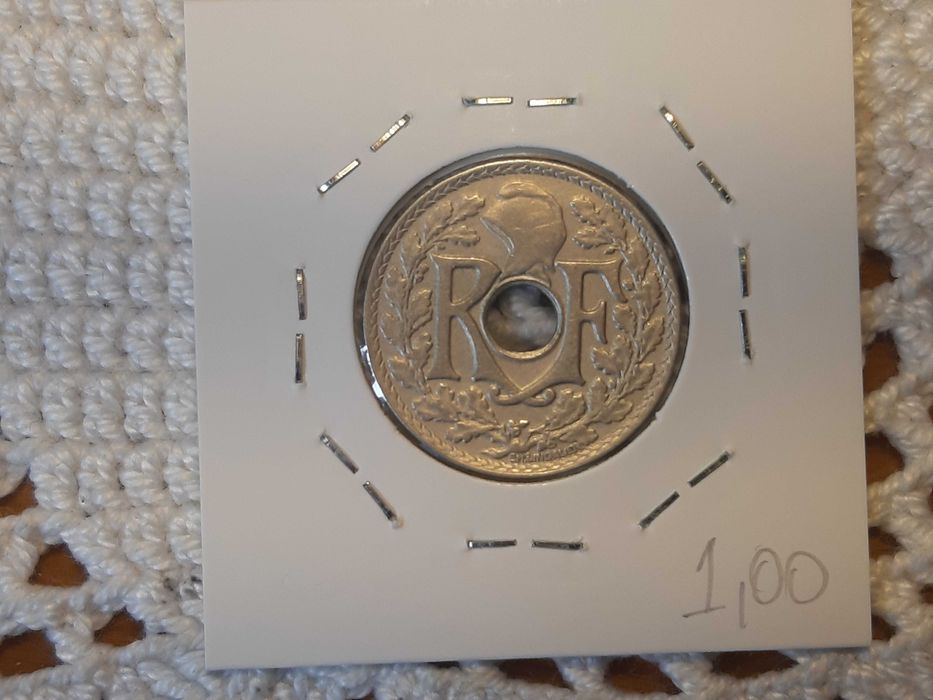 França - moeda de 25 cêntimos de 1924