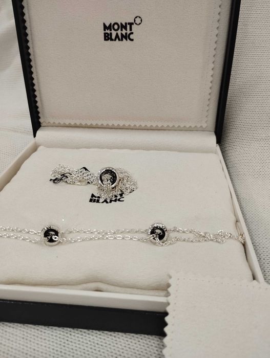 MONT BLANC - Colar e Pulseira em PRATA 925