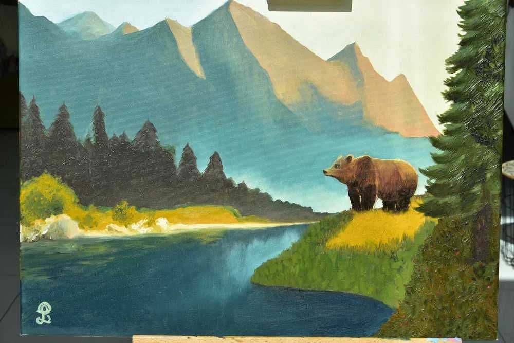 Quadro - Pintura a óleo Original "Wild Alaska"