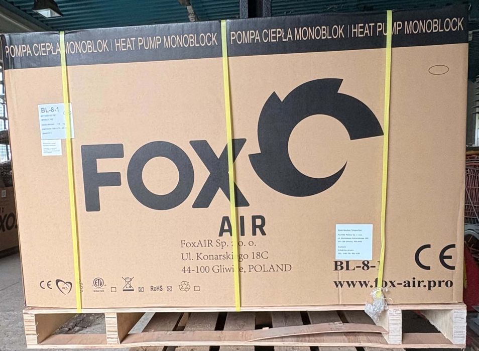 Fox Air BL-8  nowa pompa ciepla, zaplombowna