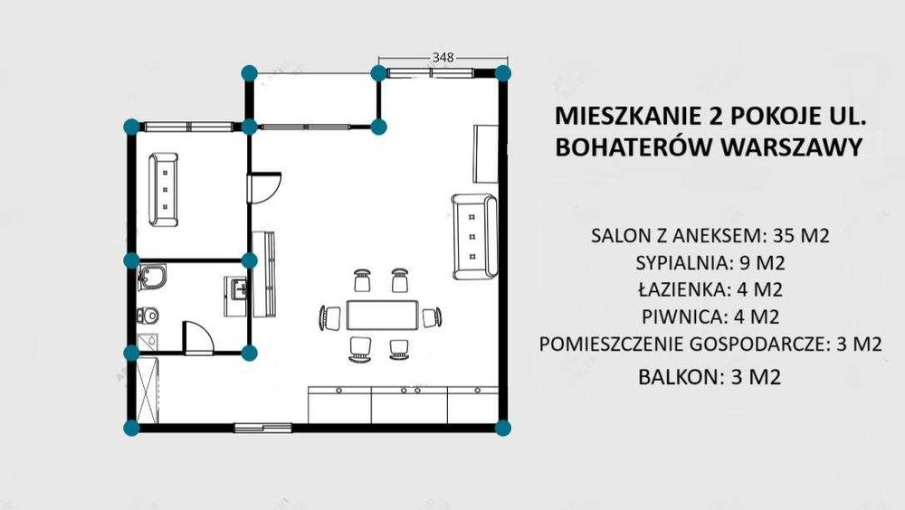 2 pokoje Bohaterow Warszawy
