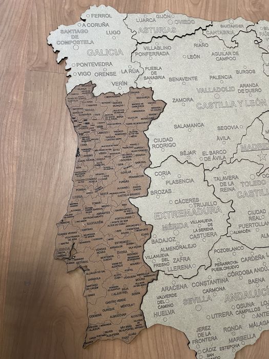 Mapa Península Ibérica Laser