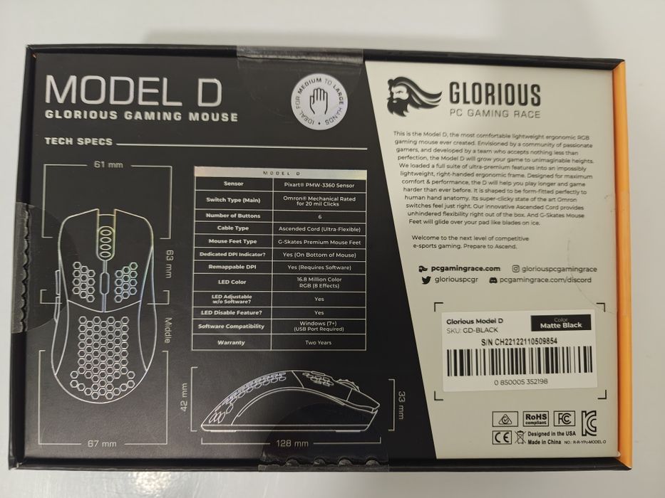Rato Glorious Modelo D Rato