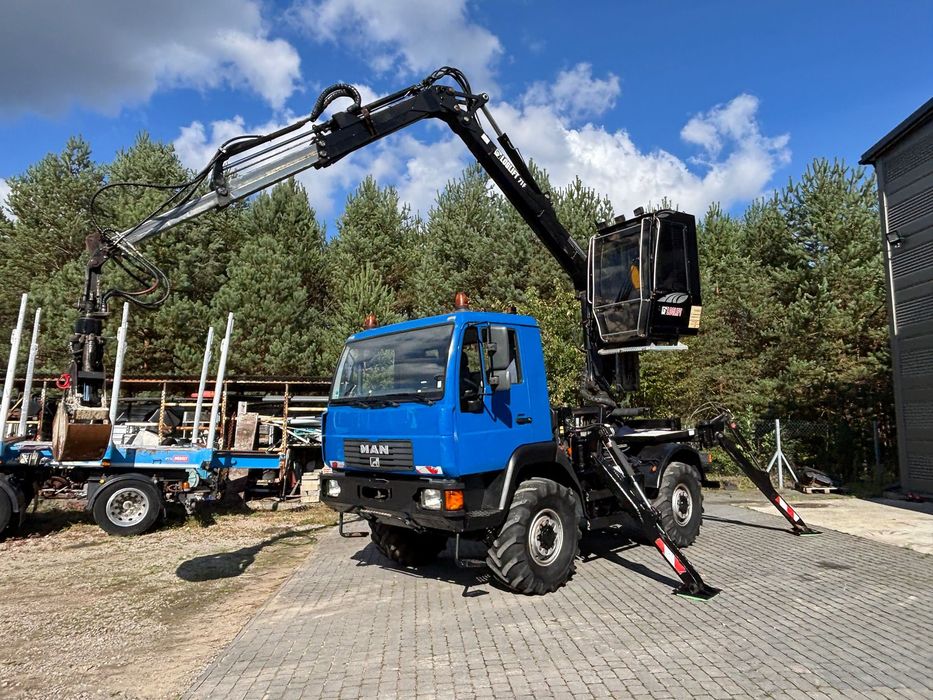 MAN 4x4 dźwig z kabiną do energetyki wiertnica SPROWADZONY