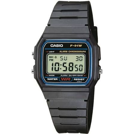 Годинник Casio F-91W чоловічий чорний