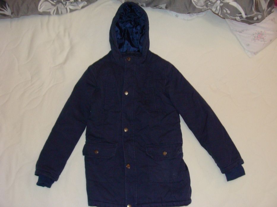 Kurtka chłopięca z kapturem zimowa [parka] rozmiar 146