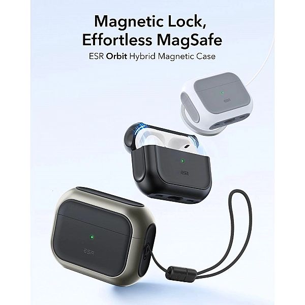 Esr Orbit Halolock Magsafe Apple Airpods Pro 3 Titanium