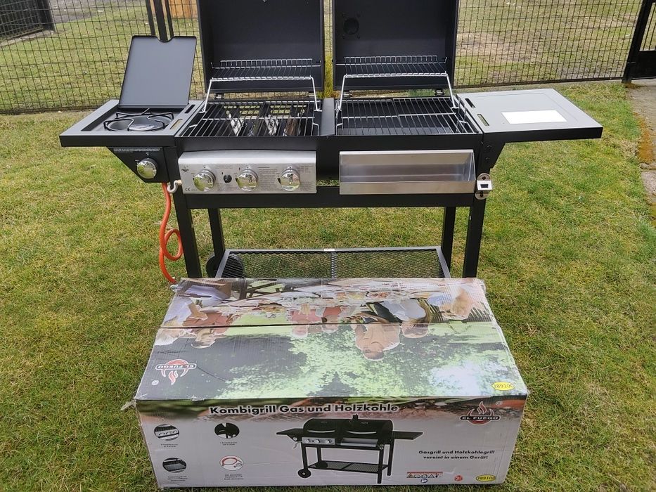 Grill GAZOWO-WEGLOWY, 3W1 El Diego Nowy Idealny na Majówkę, Imprezę