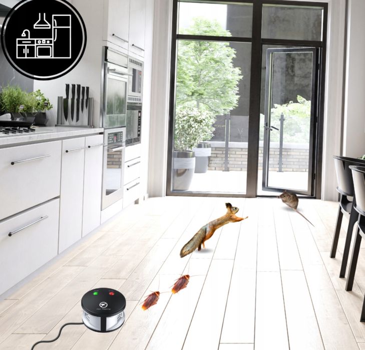 Odstraszacz Ultradźwiękowy Gryzoni Myszy Szczurów Mocny Zasięg 150 m