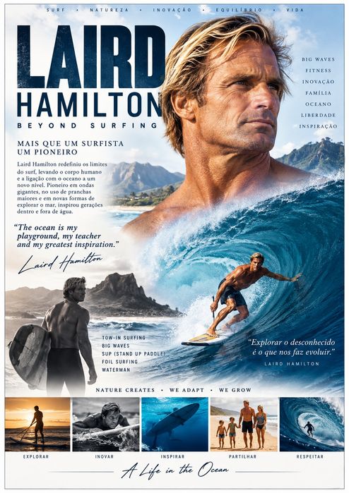 Lote 8 Posters novos Ícones do surf