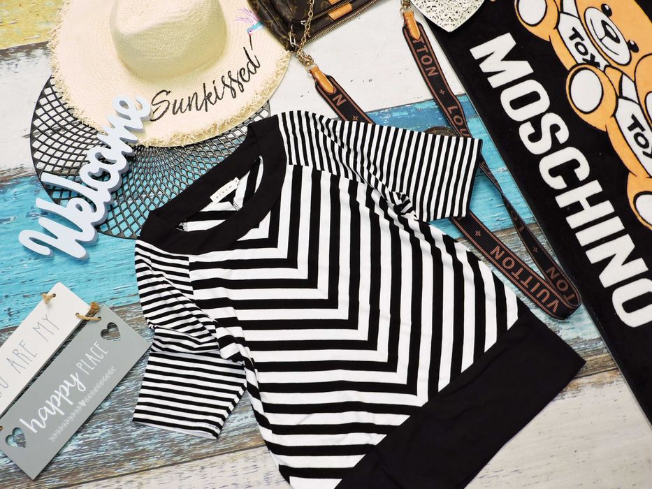 Micha Bluzeczka black white paski 36