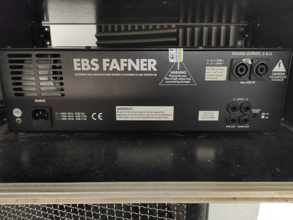 EBS Fafner Cabeça Amplificador Baixo — A Precisar de Revisão