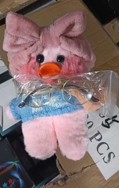 ХІТ ПРОДАЖУ! ЖОВТА Качка ЛАЛАФАН Каченя у одязі М'яка плюшева іграшка