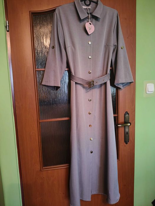 Modna długa sukienka- oversize