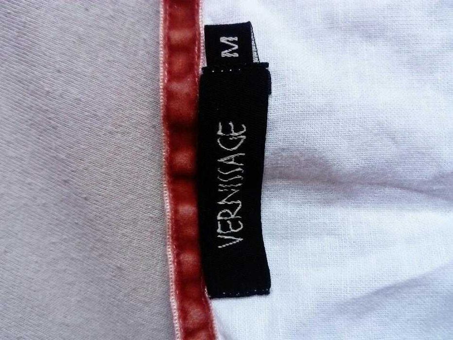 Biała, lniana sukienka M