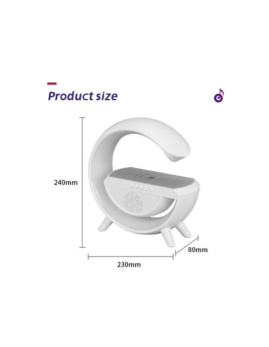 Candeeiro LED com Carregamento Wireless e Coluna Bluetooth BT-2301