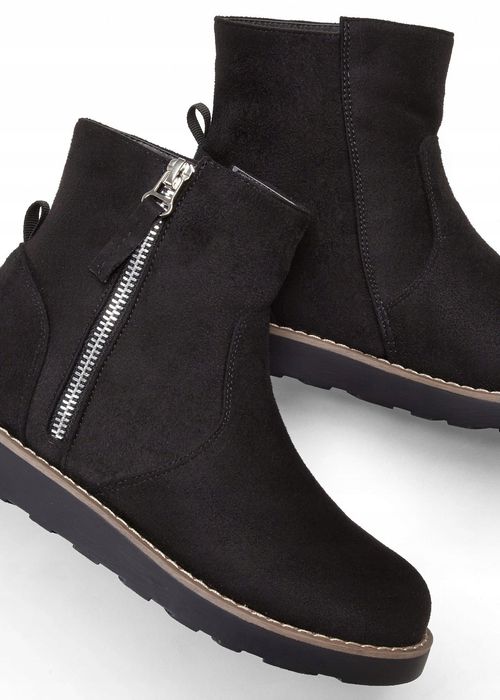 B.P.C botki damskie czarne eko zamsz 36.