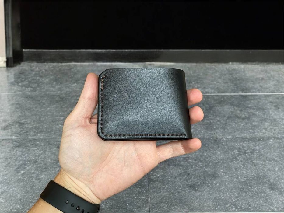 Кошелек мужской кожаный черный| Ручной работы от Dagaz|