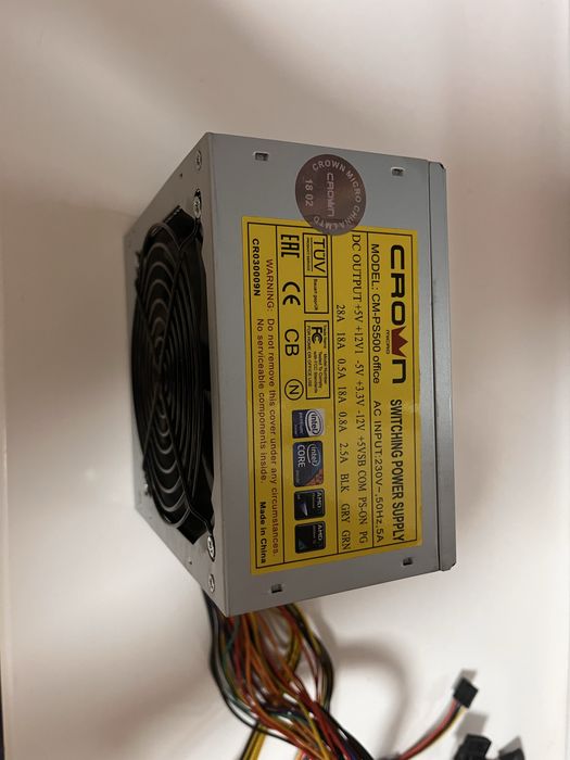 Блок питания Crown 500W и Frime 500W