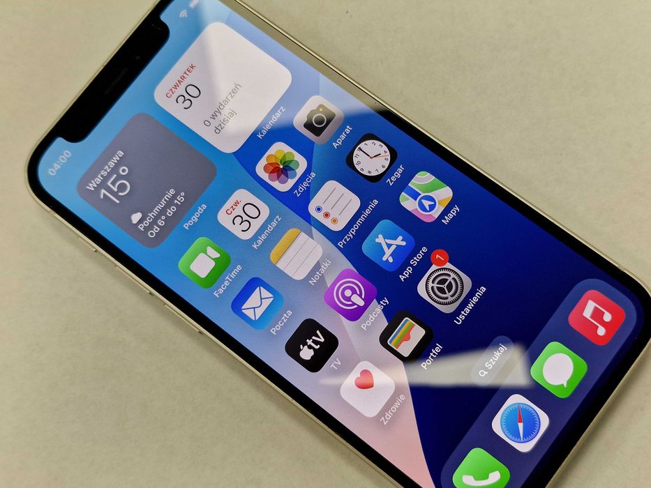 Iphone 12 Mini 128GB/ White/ Biały/ Bat 78%/ Grade B/ Gwarancja + łado