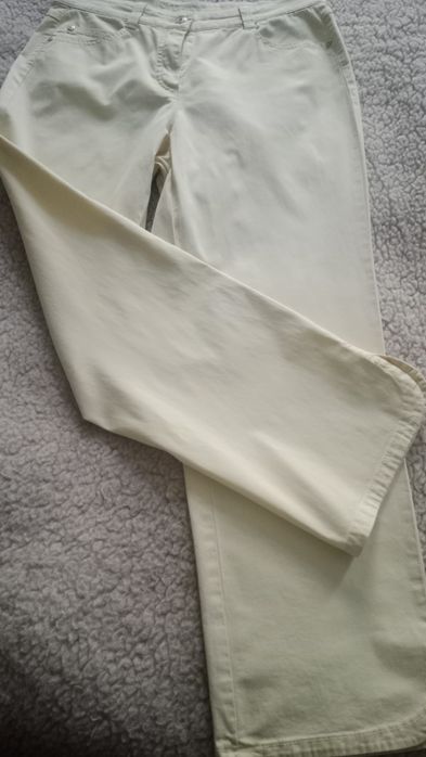 Gerry Weber pastelowe żółte damskie spodnie r. 36