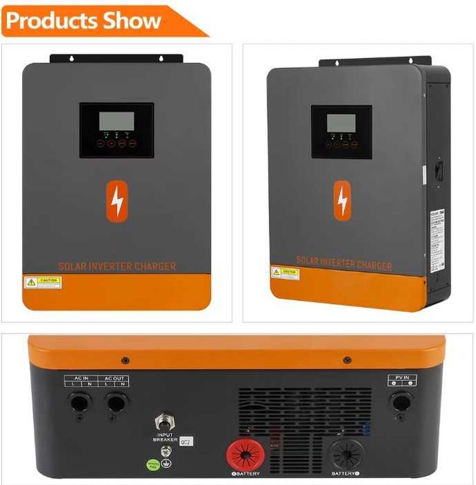 Гібридний Сонячний Інвертор. PowMr 4,2kwt 12/24v MPPT100A 220v + акуми