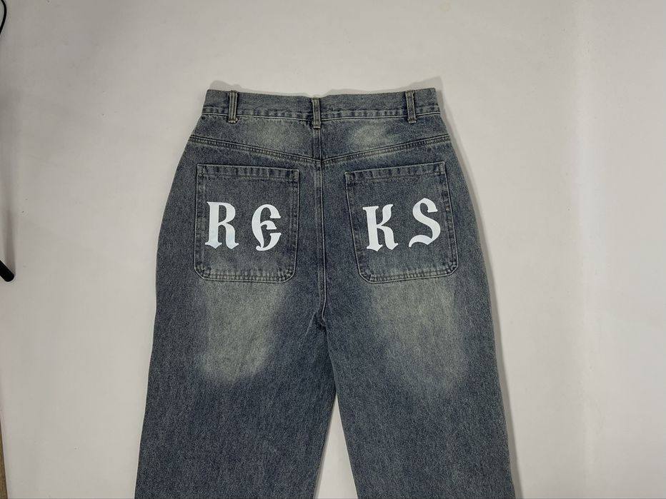 Широкі джинси з принтом baggy jeans opium sk8 2000s