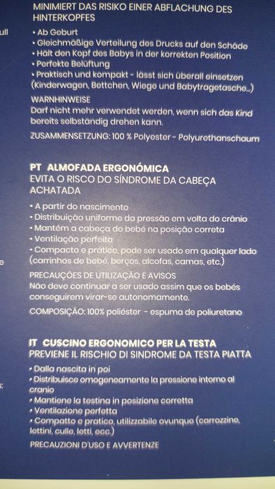 Almofada Ergonomica Bebé