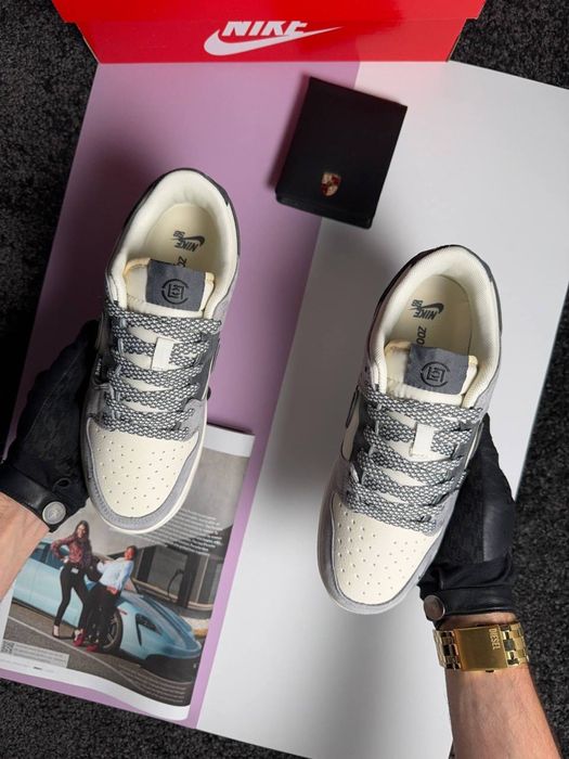 Жіночі кросівки найк данк лоу Nike SB Dunk Low x KAWS Grey Beige [36-41]