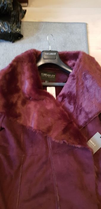Kożuszek płaszcz waterfall na misiu futro XL 44 46 Plus Size NowyMetki