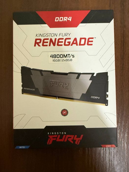 Kingston FURY 16 GB (2x8GB) DDR4 4800 MHz Renegade Black! НОВА!