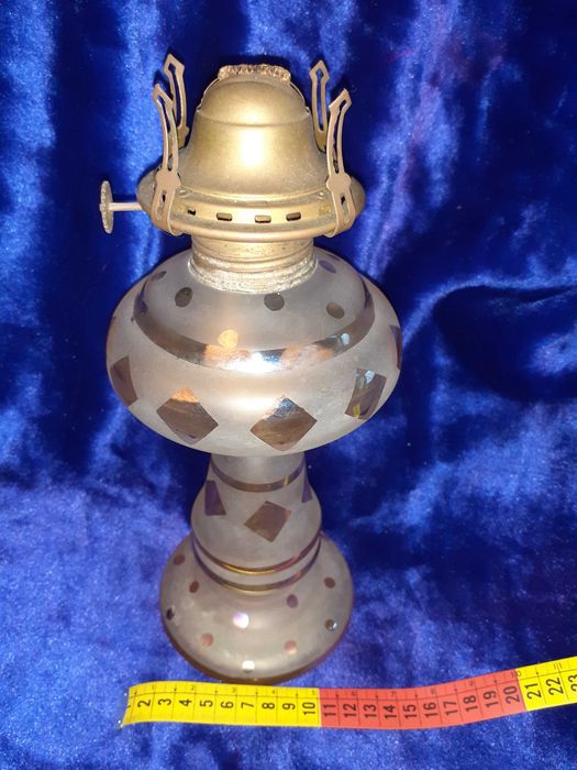 Candeeiro de  Petróleo Antigo Raro Casca de Cebola