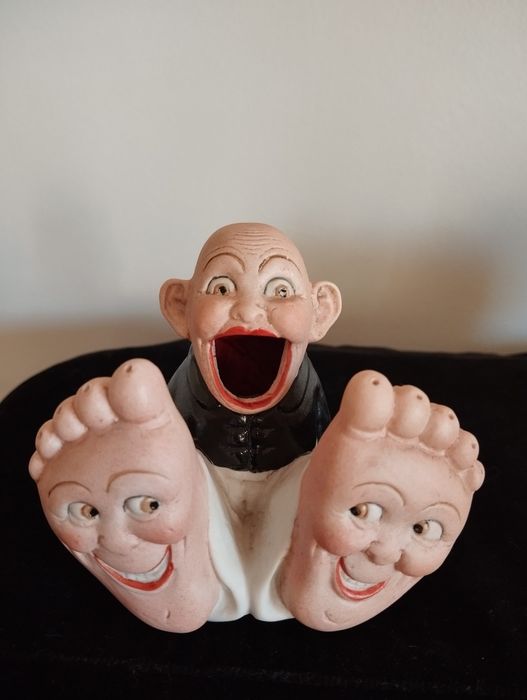 Two biscuit figurines