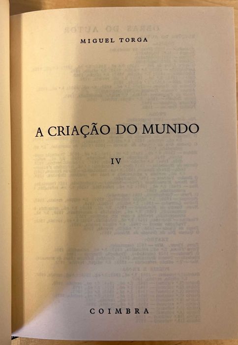 A Criação do Mundo - Miguel Torga