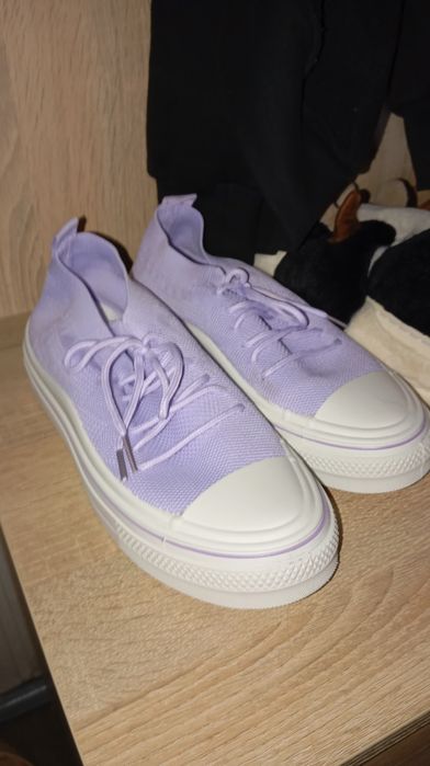 Trampki tenisówki damskie z wysoką podeszwą