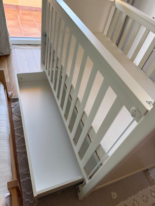 BERÇO DE GRADES 120x60 com TUDO INCLUÍDO