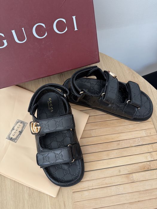 Sandały Gucci Double G Klapki GG Monogram Interlocking G