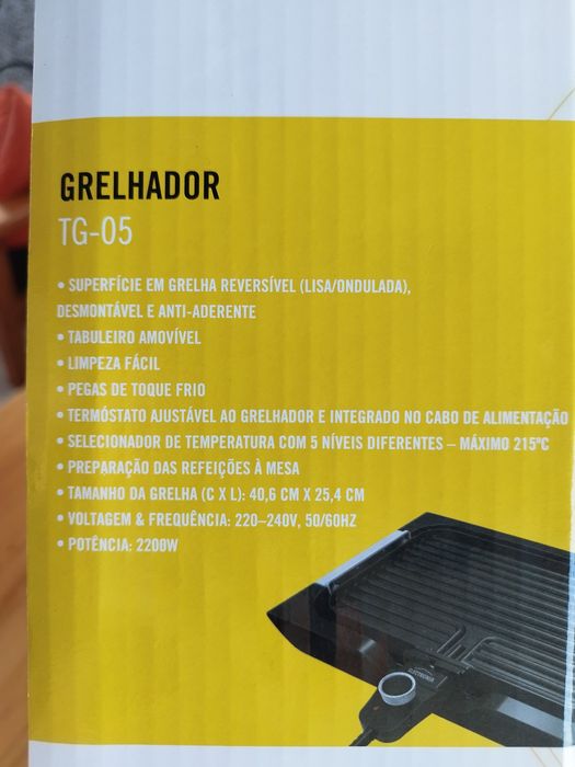 Grelhador Elétrico ELECTRONIA TG-05 – 2200W