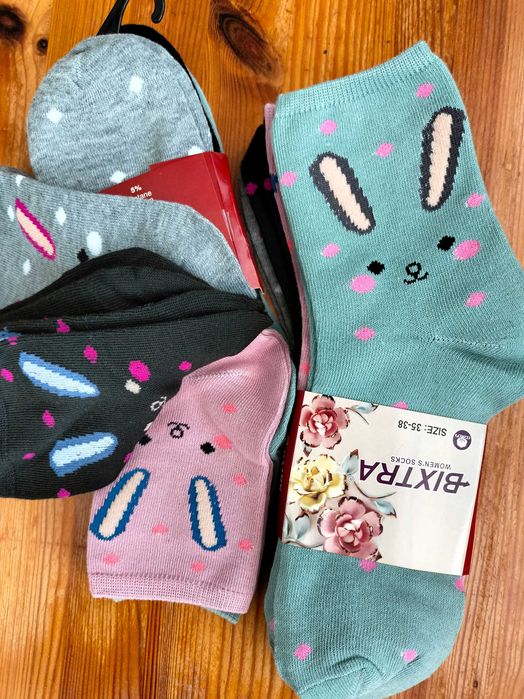 Skarpetki w króliki 35-38 bawełna