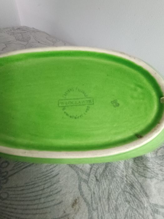 Zielona miseczka prl fajans Włocławek