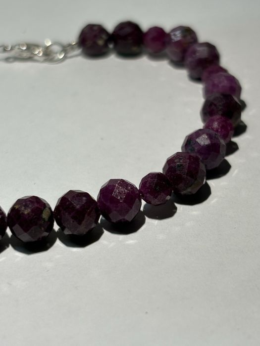 Pulseira de rubis naturais