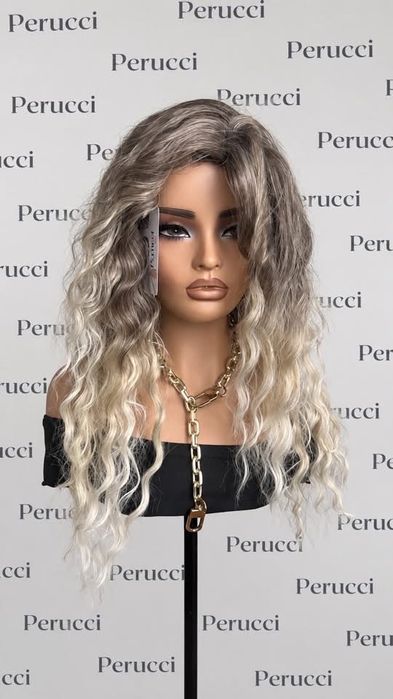 Topper afro ombre  Blond miks kolorów afroloki doczepiane peruka