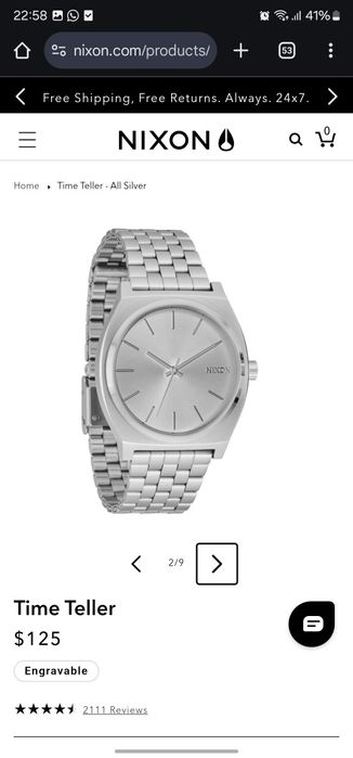 Relógio Nixon Time Teller All Silver