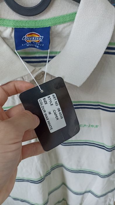 Koszulka męska polo beżowa Zielona vintage Dickies