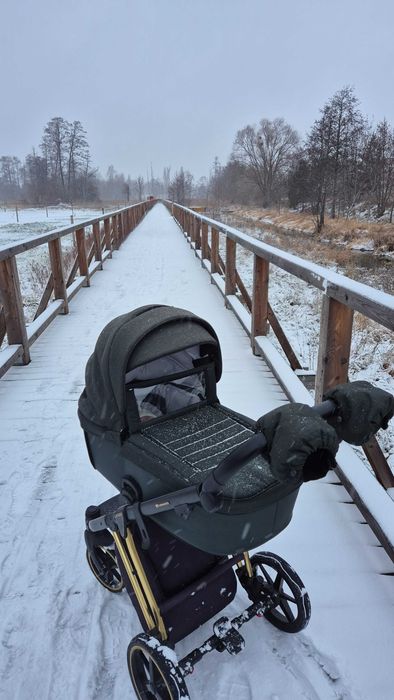 Wózek Adamex Belissa specjal edition zielony 2w1 gondola spacerówka