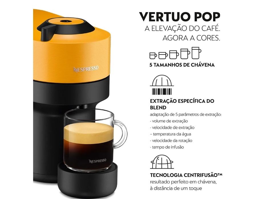 Máquina Nespresso Vertuo Pop Amarela